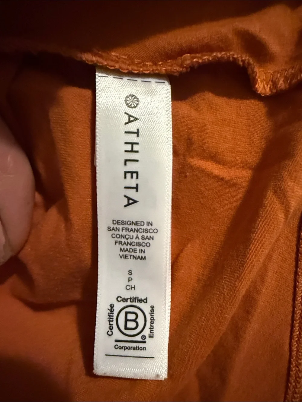 Athleta Long Sleeve V-Neck Top in Terra Cotta - Picture 3 of 8